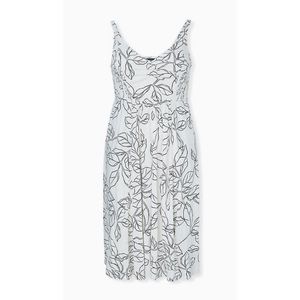 Torrid ivory and black leaf midi dress
